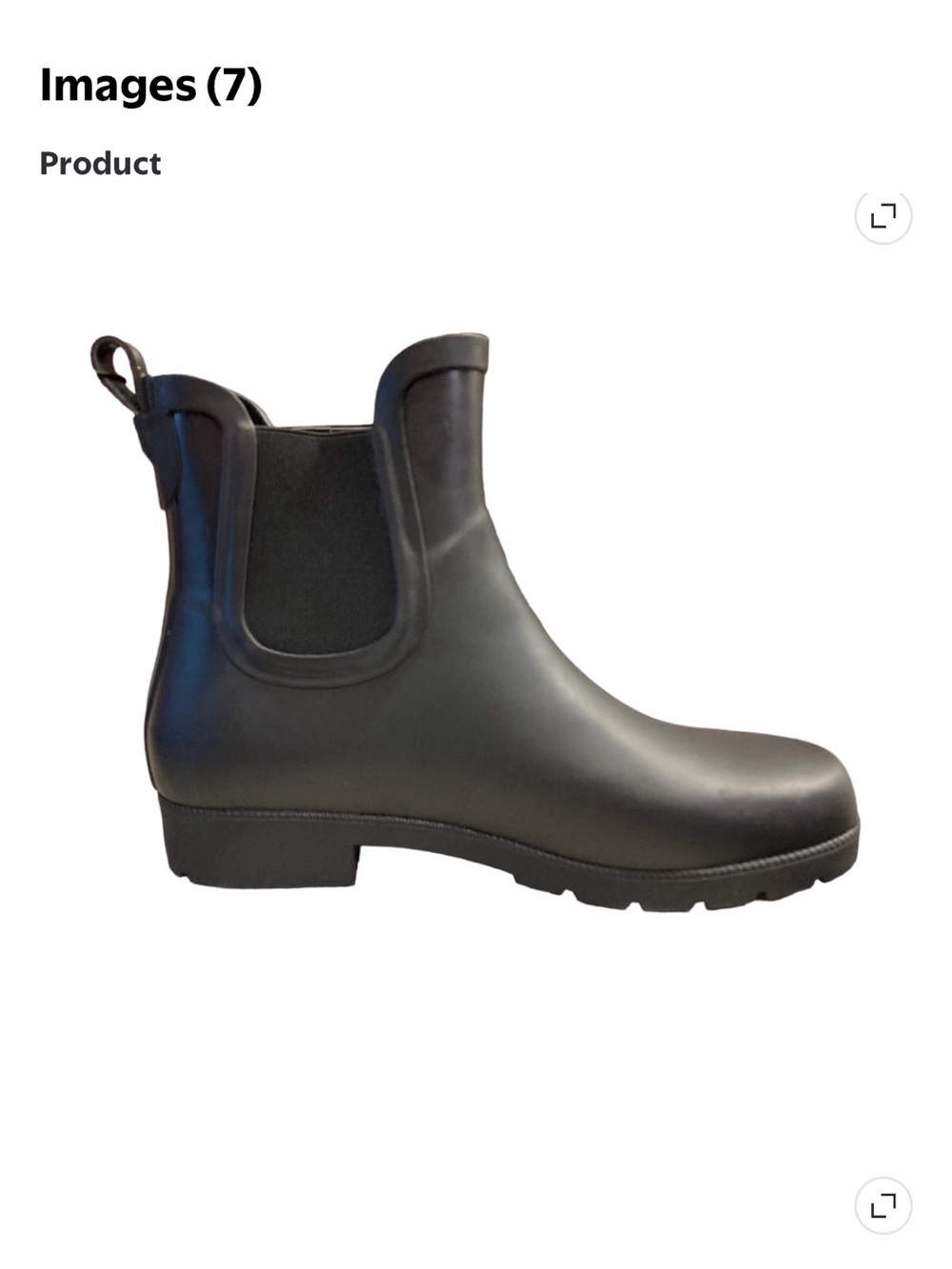Eddie Bauer Black Chelsea-Style Ankle Rain Booties